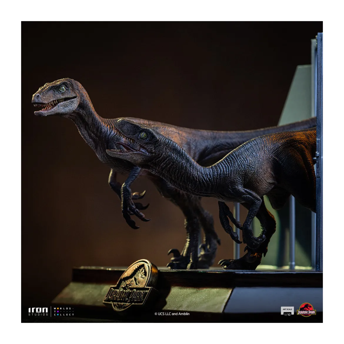 Iron Studios - Raptors at the kitchen's door - Jurassic Park 1/10 Bds Art Scale