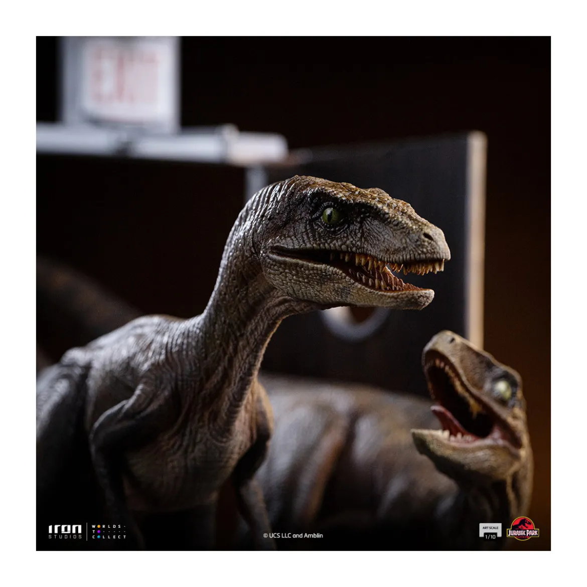 Iron Studios - Raptors at the kitchen's door - Jurassic Park 1/10 Bds Art Scale