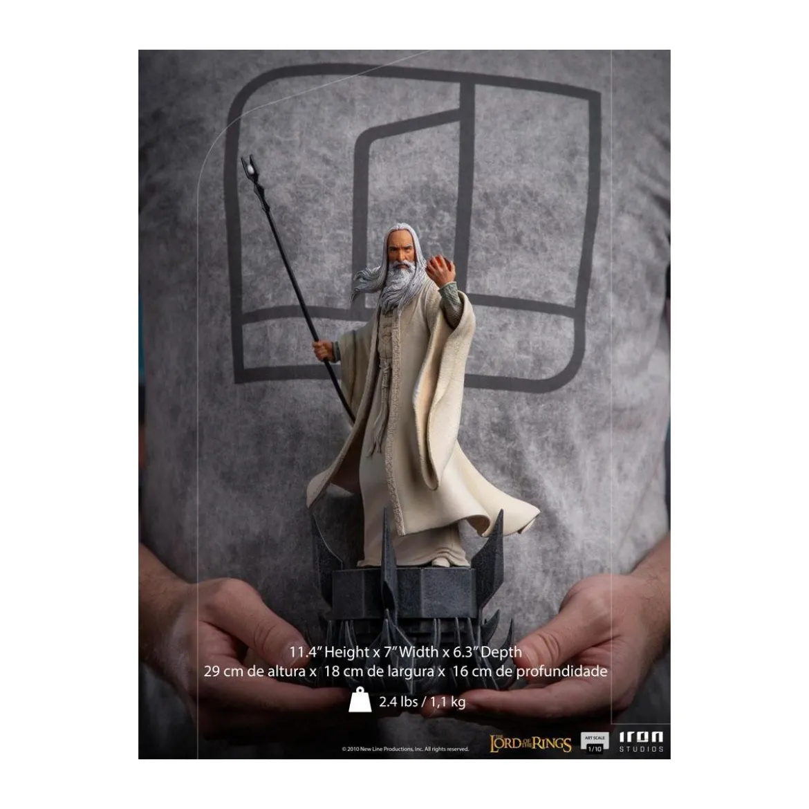 Iron Studios - Saruman - Saroumane - Le Seigneur des Anneaux - LOTR statue BDS Art Scale 1/10