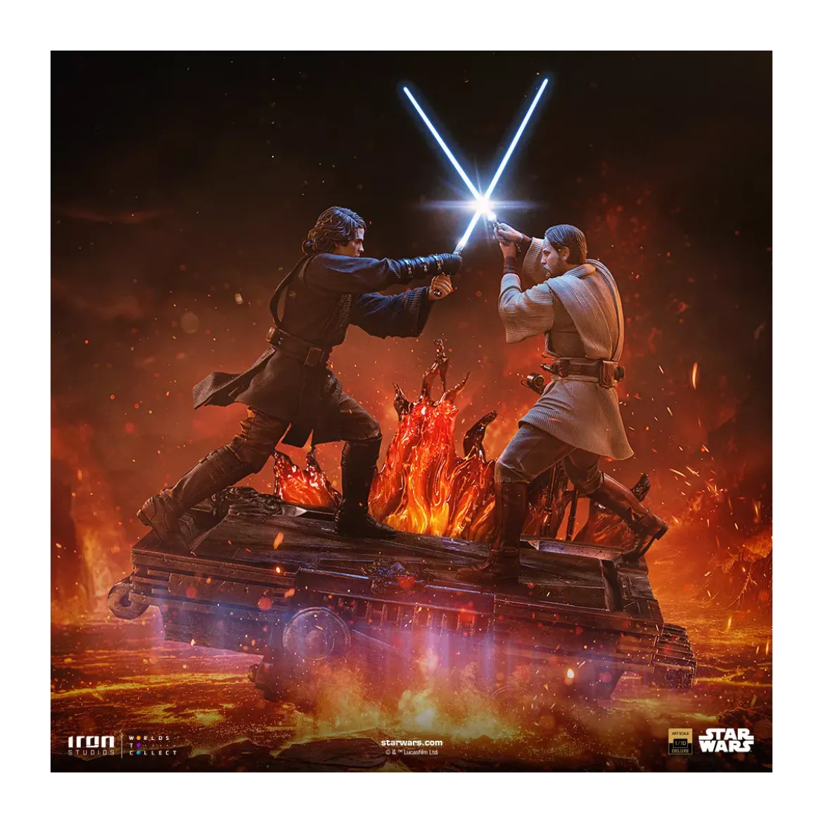 Iron Studios Star Wars - Anakin vs Obi-wan Deluxe Art Scale 1/10 - Episode 3