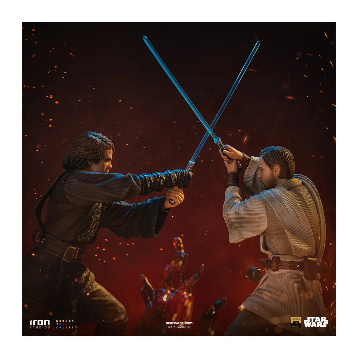 Iron Studios Star Wars - Anakin vs Obi-wan Deluxe Art Scale 1/10 - Episode 3