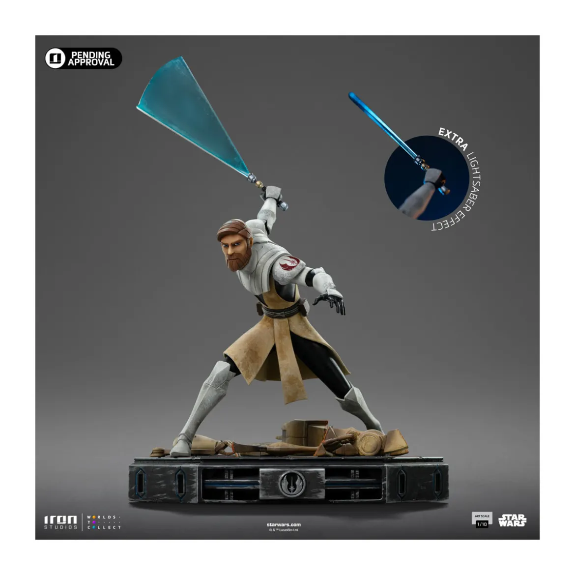 Iron Studios Star Wars Clone Wars - Obi-Wan Kenobi Art Scale 1/10