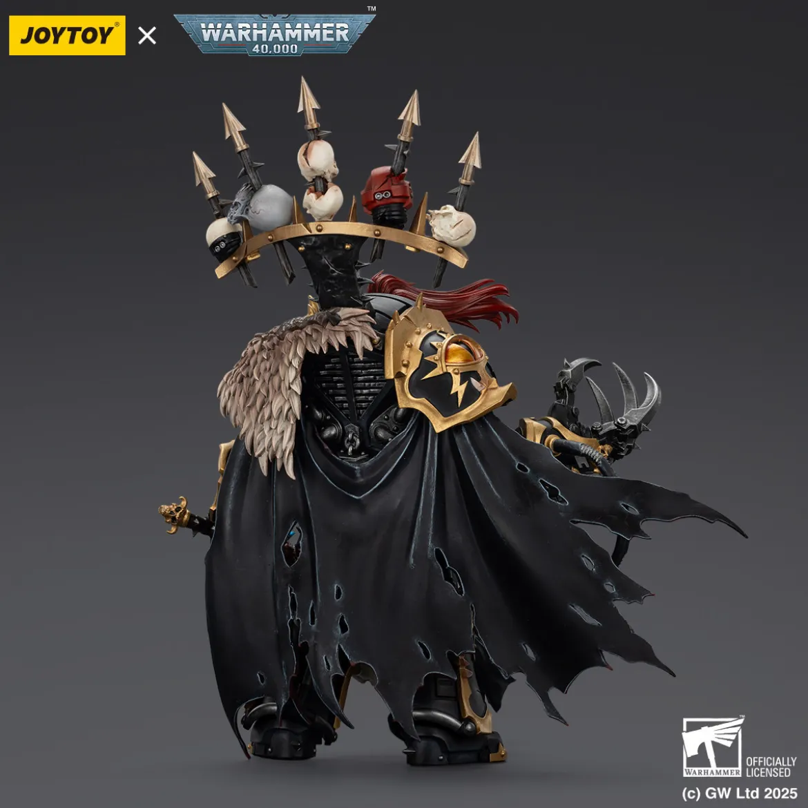 JoyToy Chaos Space Marines - Black Legion - Abaddon the Despoiler with Drach'nyen and the Talon of Horus - 1/18 - Warhammer 40K