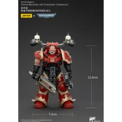 JoyToy Chaos Space Marines - World Eaters Khorne Berzerker with Eviscerator Chainsword 1/18 - Warhammer 40K