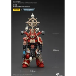 JoyToy Chaos Space Marines - World Eaters Khorne Berzerker with Berzerker lcon 1/18 - Warhammer 40K