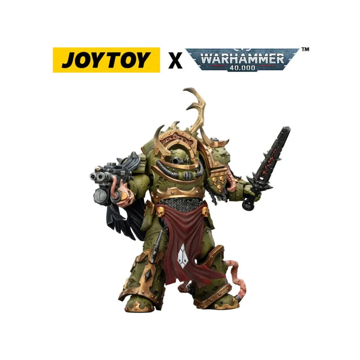 Joytoy - Death Guard - Blightlord Terminator 3 with Combi-bolter and Bubotic Blade 1/18 - Warhammer 40k
