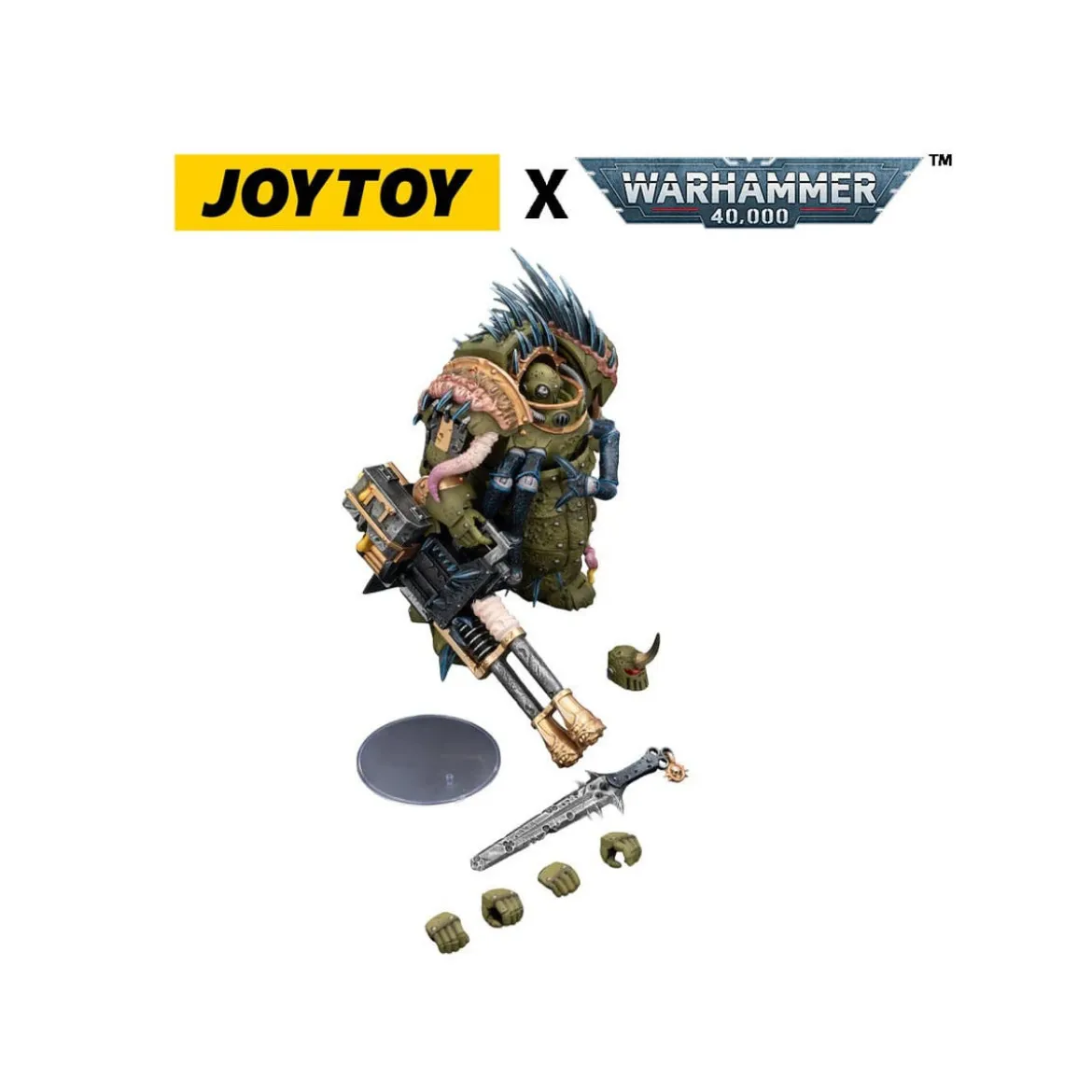 Joytoy - Death Guard - Blightlord Terminator 1 with Reaper Autocannon and Bubotic Blades 1/18 - Warhammer 40k