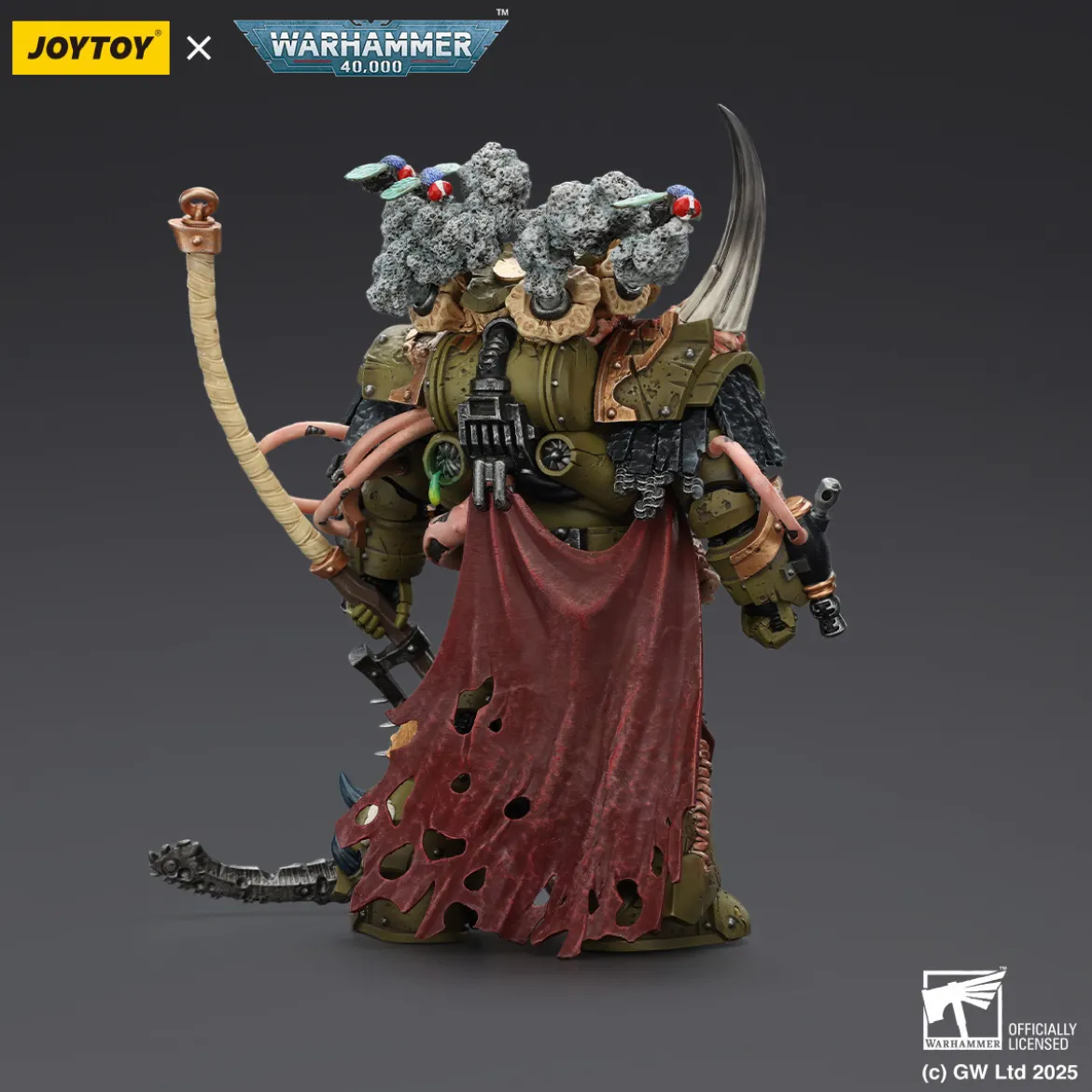 Joytoy - Death Guard - Deathshroud Terminator Champion with Manreaper and Plaguespurter Gauntlets 1/18 - Warhammer 40k