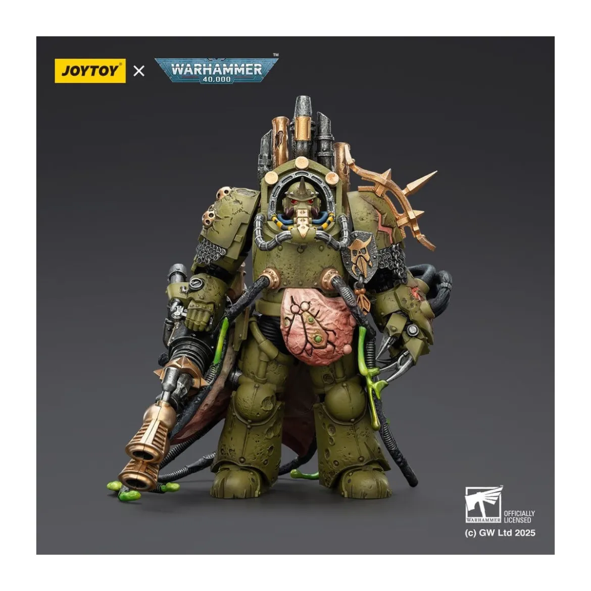 Joytoy - Death Guard - Lord of Virulence with Power Fist and Twin Plague Spewer 1/18 - Warhammer 40k