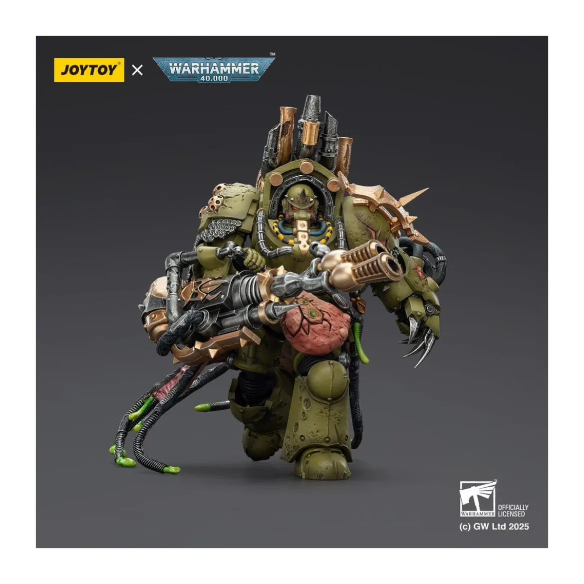Joytoy - Death Guard - Lord of Virulence with Power Fist and Twin Plague Spewer 1/18 - Warhammer 40k