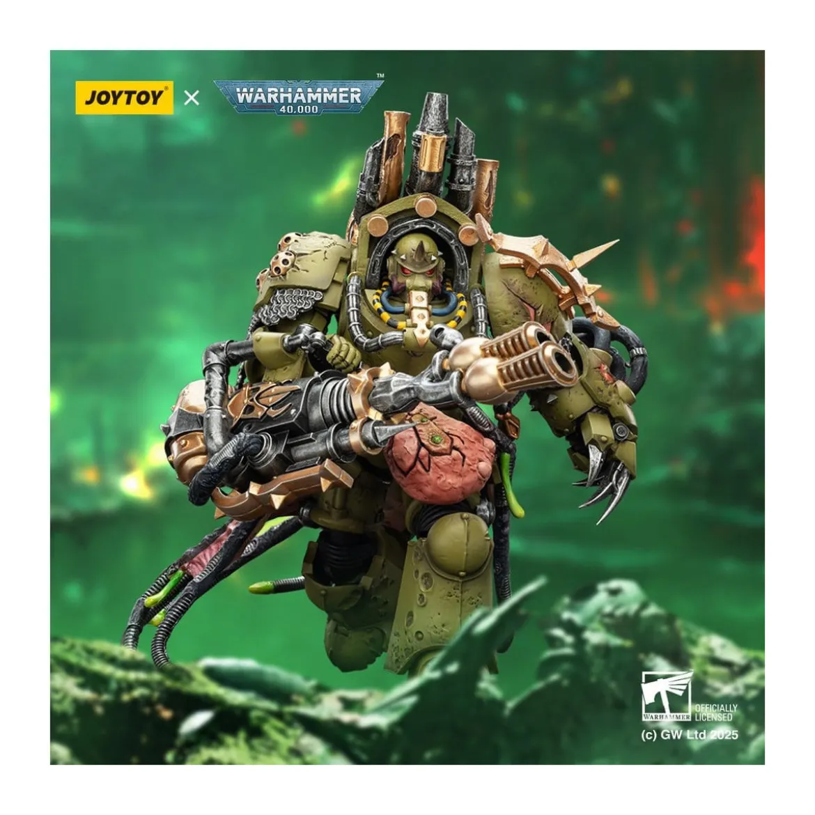 Joytoy - Death Guard - Lord of Virulence with Power Fist and Twin Plague Spewer 1/18 - Warhammer 40k