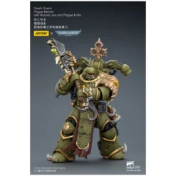 Joytoy - Death Guard - Plague Marine with Bubotic axe and Plague Knife 1/18 - Warhammer 40k