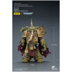 Joytoy - Death Guard - Plague Marine Champion with Plasma Pistol and Power Fist 1/18 - Warhammer 40k