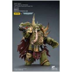 Joytoy - Death Guard - Plague Marine Champion with Plasma Pistol and Power Fist 1/18 - Warhammer 40k