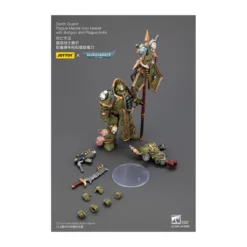 Joytoy - Death Guard - Plague Marine Icon bearer with Boltgun and Plague knife 1/18 - Warhammer 40k