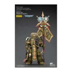Joytoy - Death Guard - Plague Marine Icon bearer with Boltgun and Plague knife 1/18 - Warhammer 40k