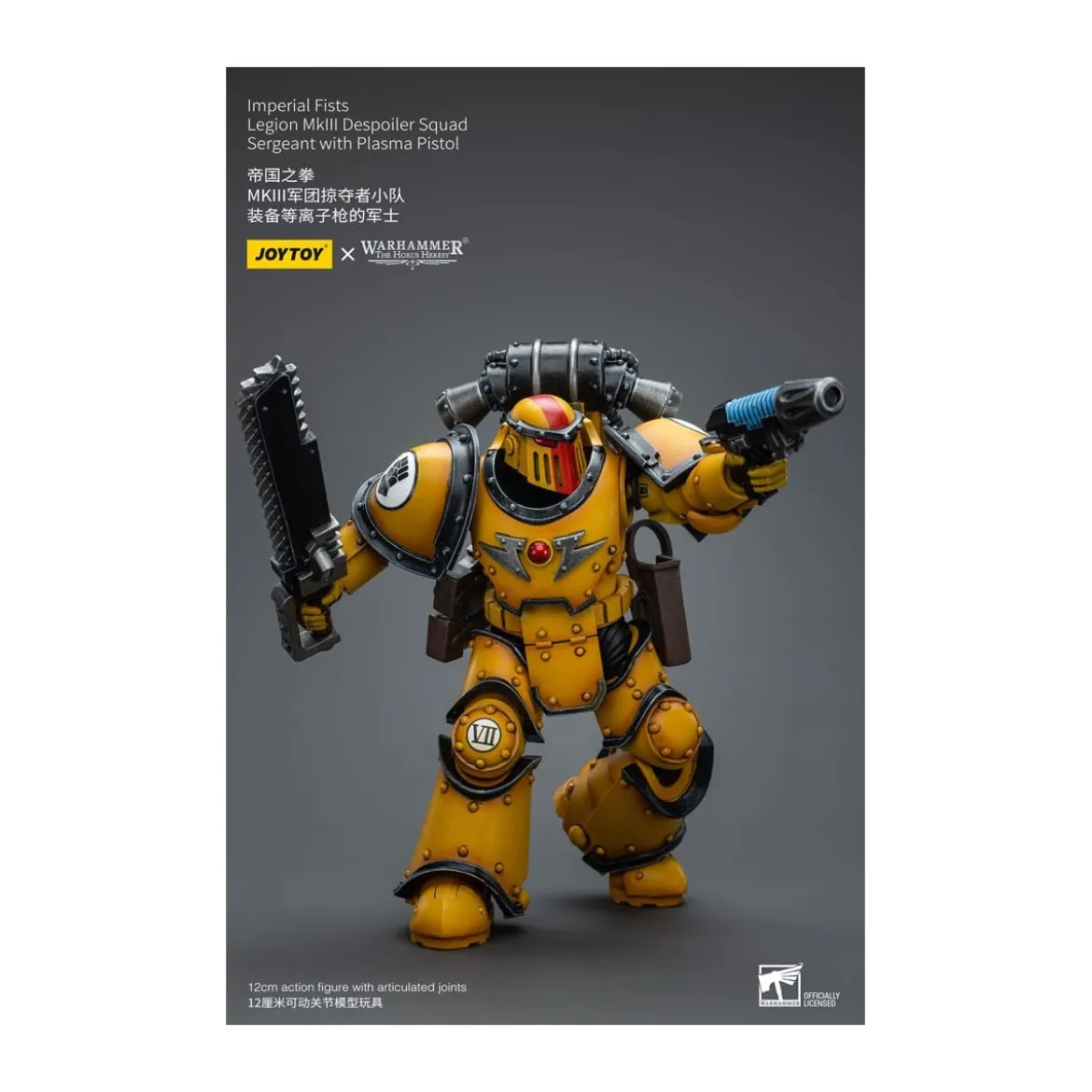 JoyToy - Imperial Fists - Legion MkIII Despoiler Squad Sergeant with Plasma Pistol - 1/18 - The Horus Heresy
