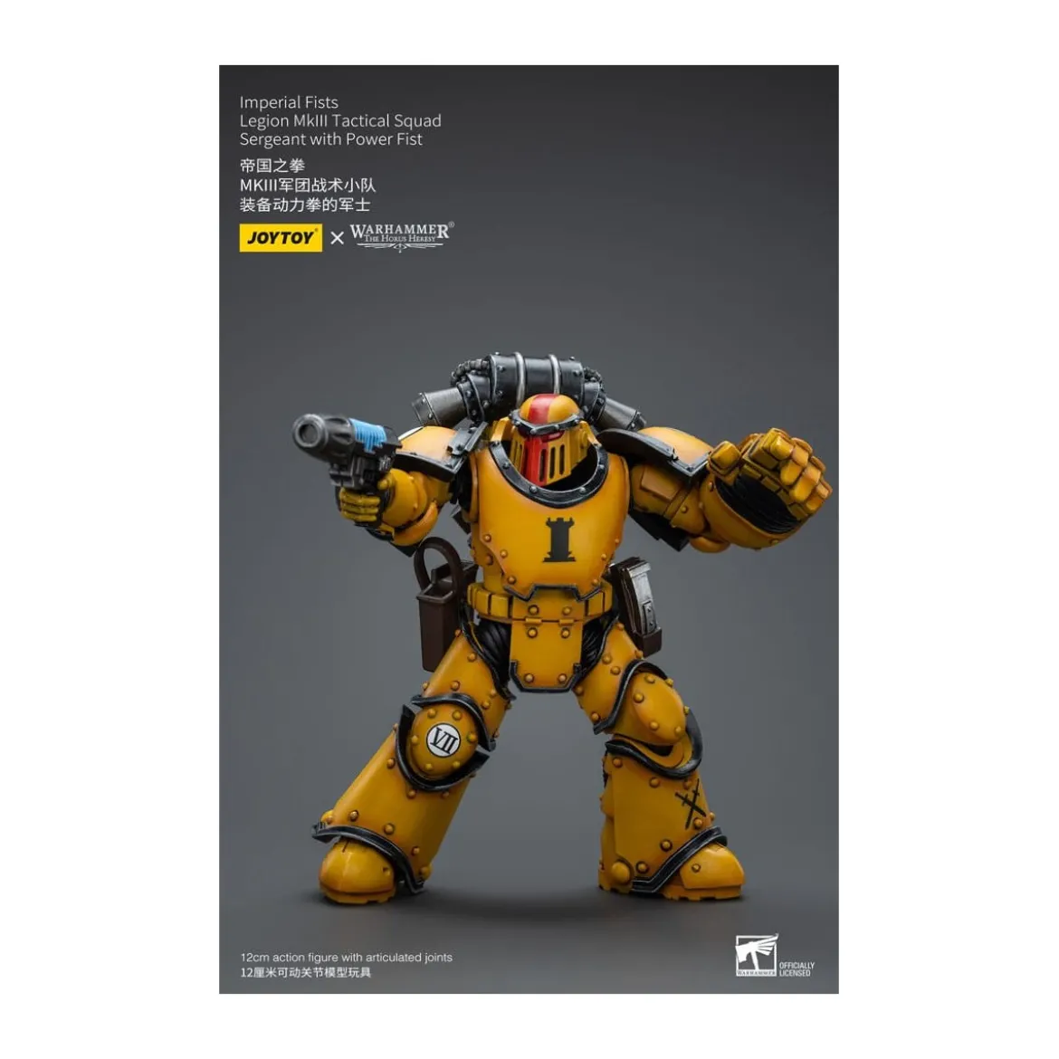 JoyToy - Imperial Fists - Legion MkIII Tactical Squad Sergeant with Power Fist - 1/18 - The Horus Heresy