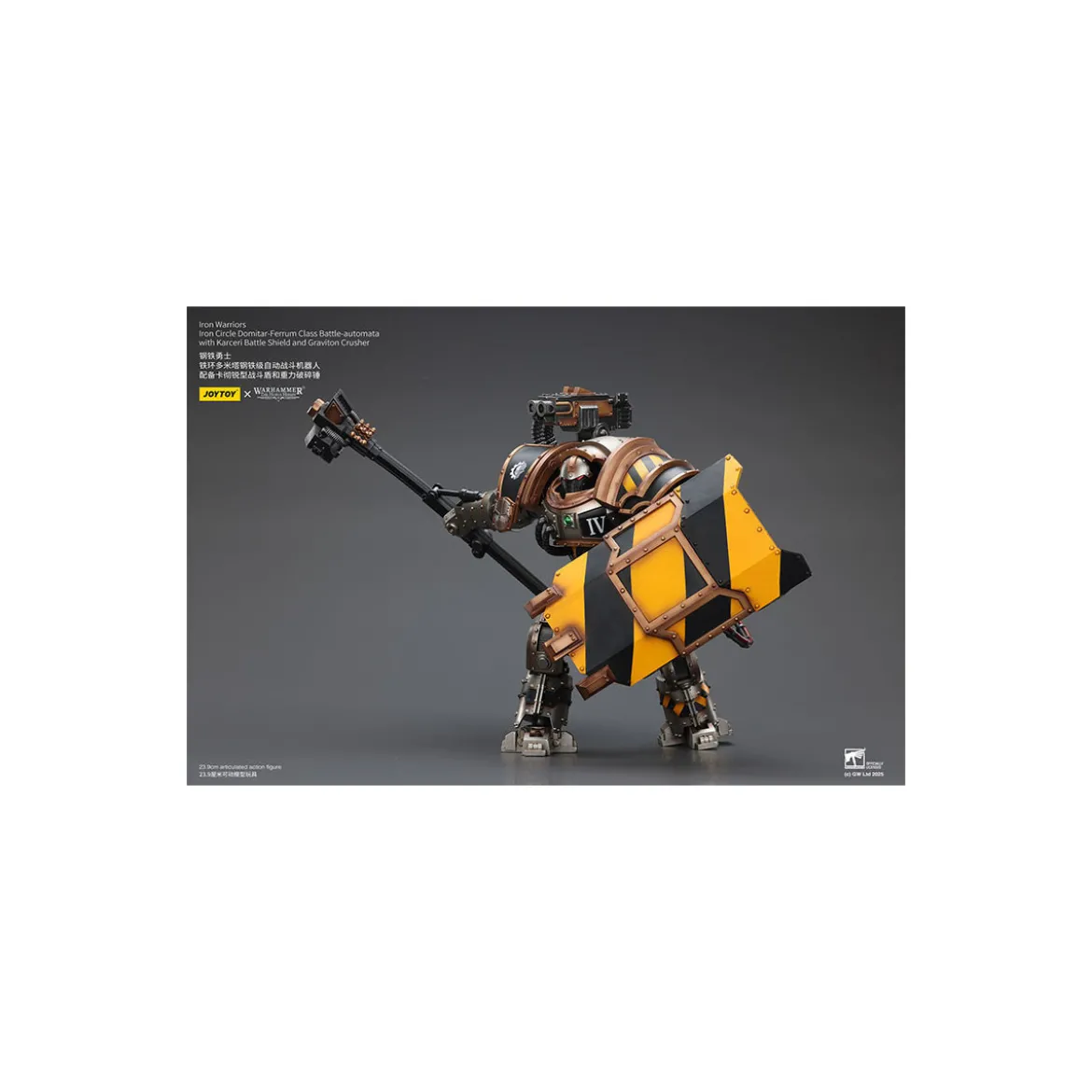 Joytoy - Iron Warriors Iron Circle Domitar-Ferrum Class Battle-automata with Karceri Battle Shield and Graviton Crusher 1/18