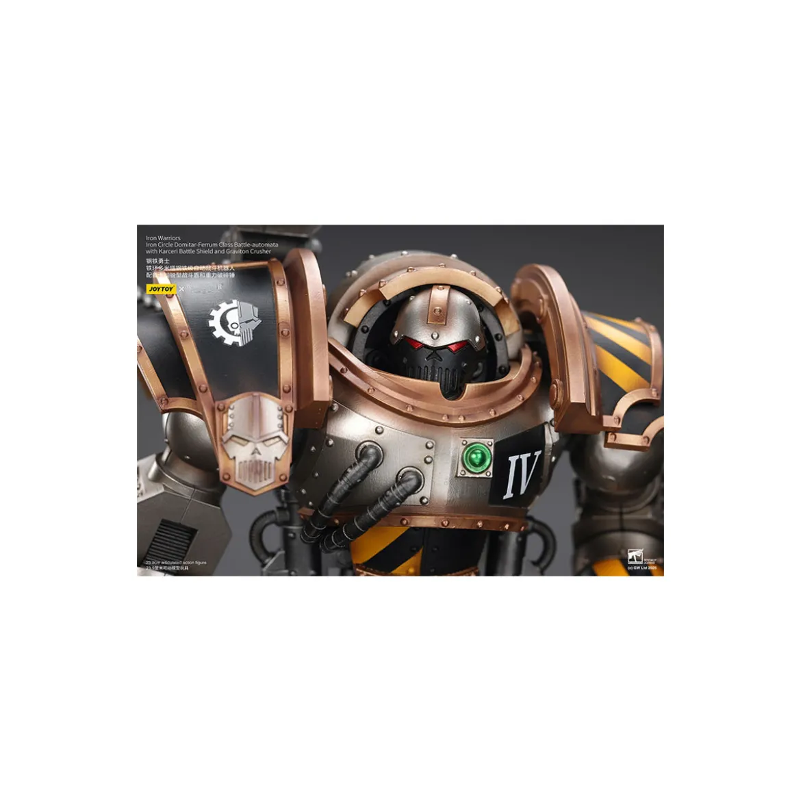 Joytoy - Iron Warriors Iron Circle Domitar-Ferrum Class Battle-automata with Karceri Battle Shield and Graviton Crusher 1/18
