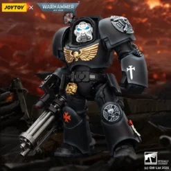 JoyToy Space Marines - Black Templars - Terminator 3 with Power Fist and Assault Cannon 1/18 - Warhammer 40K