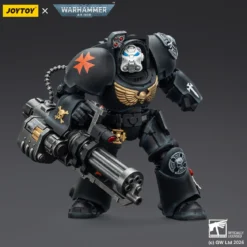 JoyToy Space Marines - Black Templars - Terminator 3 with Power Fist and Assault Cannon 1/18 - Warhammer 40K