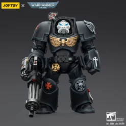 JoyToy Space Marines - Black Templars - Terminator 3 with Power Fist and Assault Cannon 1/18 - Warhammer 40K