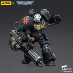 JoyToy Space Marines - Black Templars - Terminator 3 with Power Fist and Assault Cannon 1/18 - Warhammer 40K