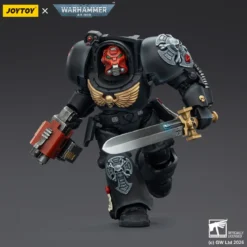 JoyToy Space Marines - Black Templars -Terminator 1 with Power Sword and Storm Bolter 1/18 - Warhammer 40K