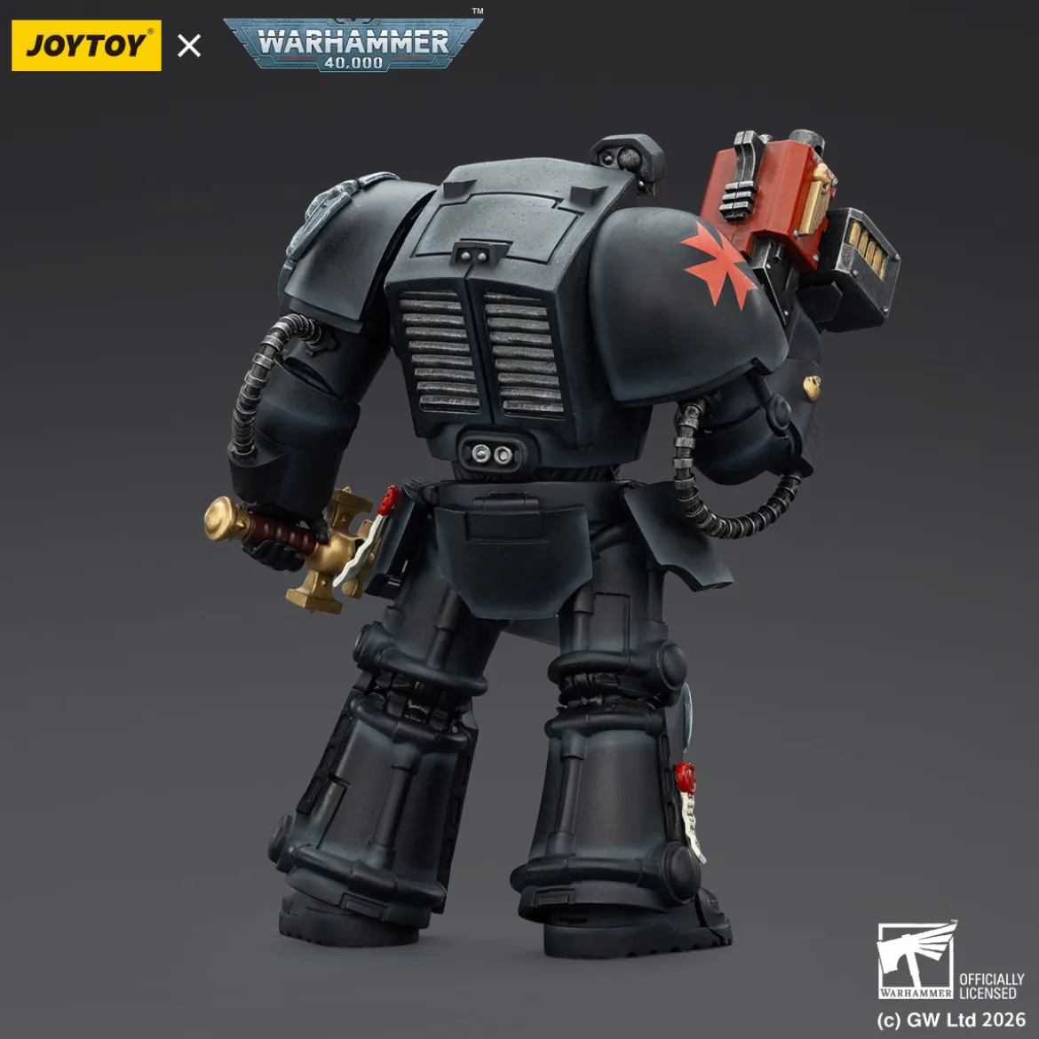 JoyToy Space Marines - Black Templars -Terminator 1 with Power Sword and Storm Bolter 1/18 - Warhammer 40K