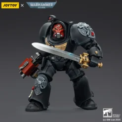 JoyToy Space Marines - Black Templars -Terminator 1 with Power Sword and Storm Bolter 1/18 - Warhammer 40K