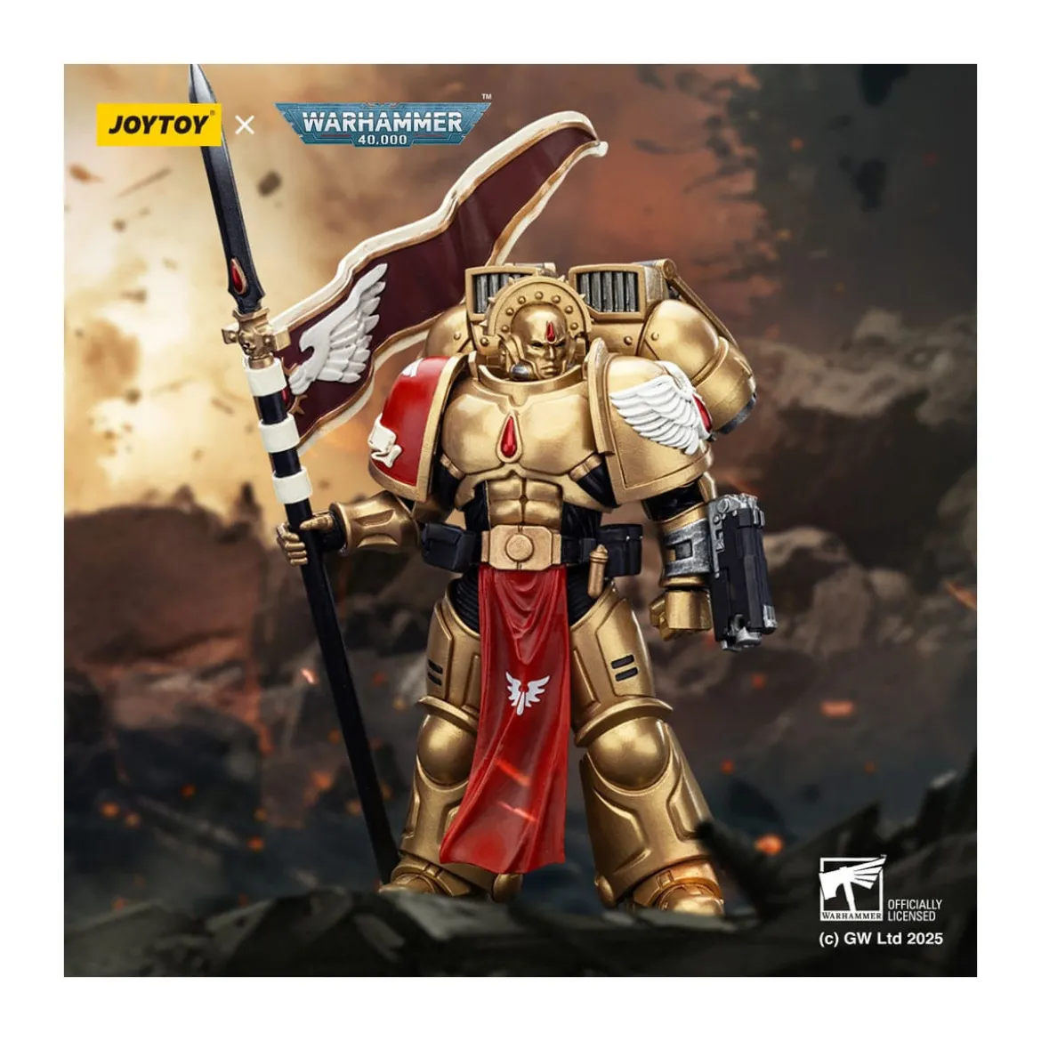 JoyToy Space Marines - Blood Angels - Combat Patrol Blood Angels Sanguinary Guard 3 with Angelus Boltgun and Encarmine