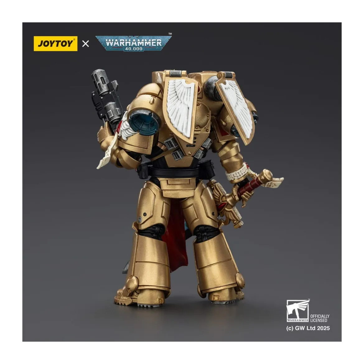 JoyToy Space Marines - Blood Angels - Combat Patrol Blood Angels Sanguinary Guard 1 with Inferno Pistol and Encarmine Blade 1/18