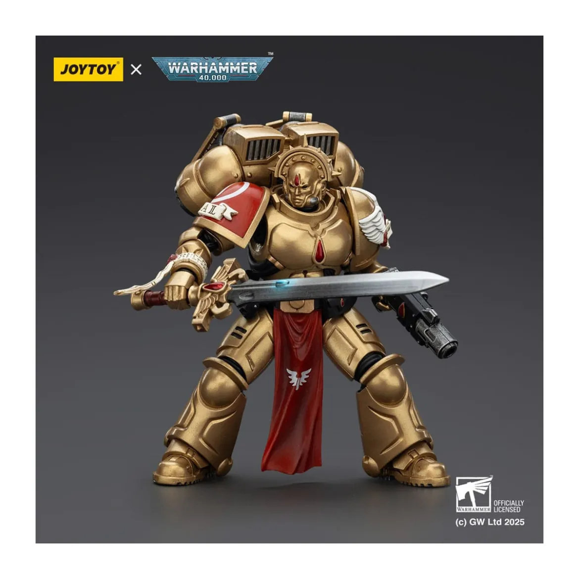 JoyToy Space Marines - Blood Angels - Combat Patrol Blood Angels Sanguinary Guard 1 with Inferno Pistol and Encarmine Blade 1/18
