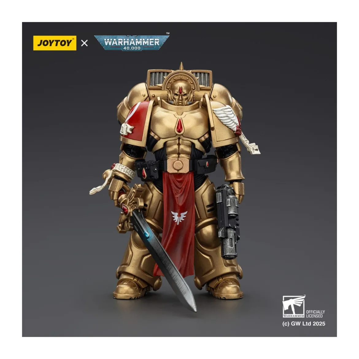 JoyToy Space Marines - Blood Angels - Combat Patrol Blood Angels Sanguinary Guard 1 with Inferno Pistol and Encarmine Blade 1/18