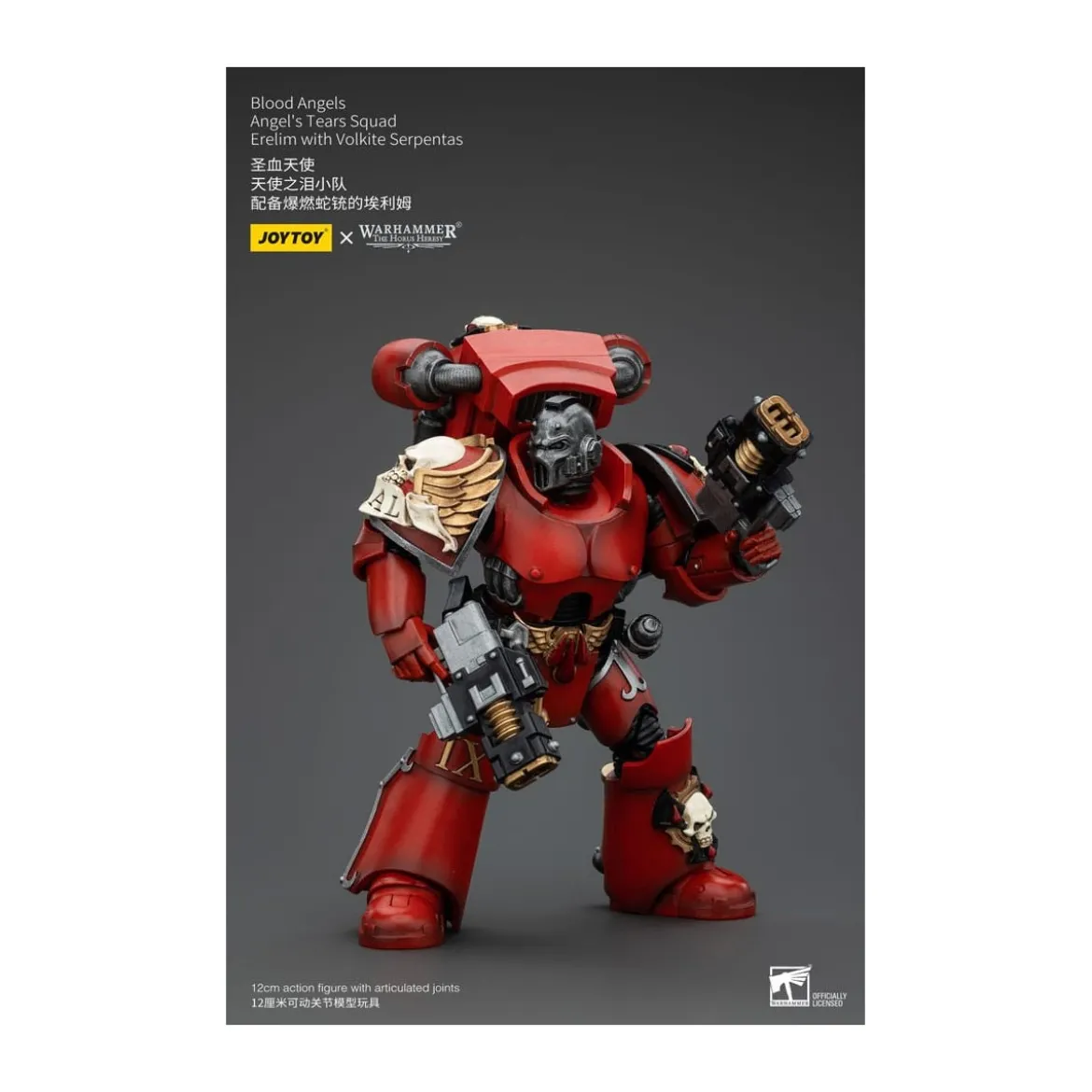 JoyToy Space Marines - Blood Angels - Angel's Tears Squad - Erelim with Volkite Serpentas 1/18