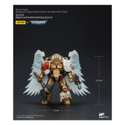 JoyToy Space Marines - Blood Angels Sanguinary Guard - Sanguinary Guard with Encarmine Axe and Inferno Bolter 1/18