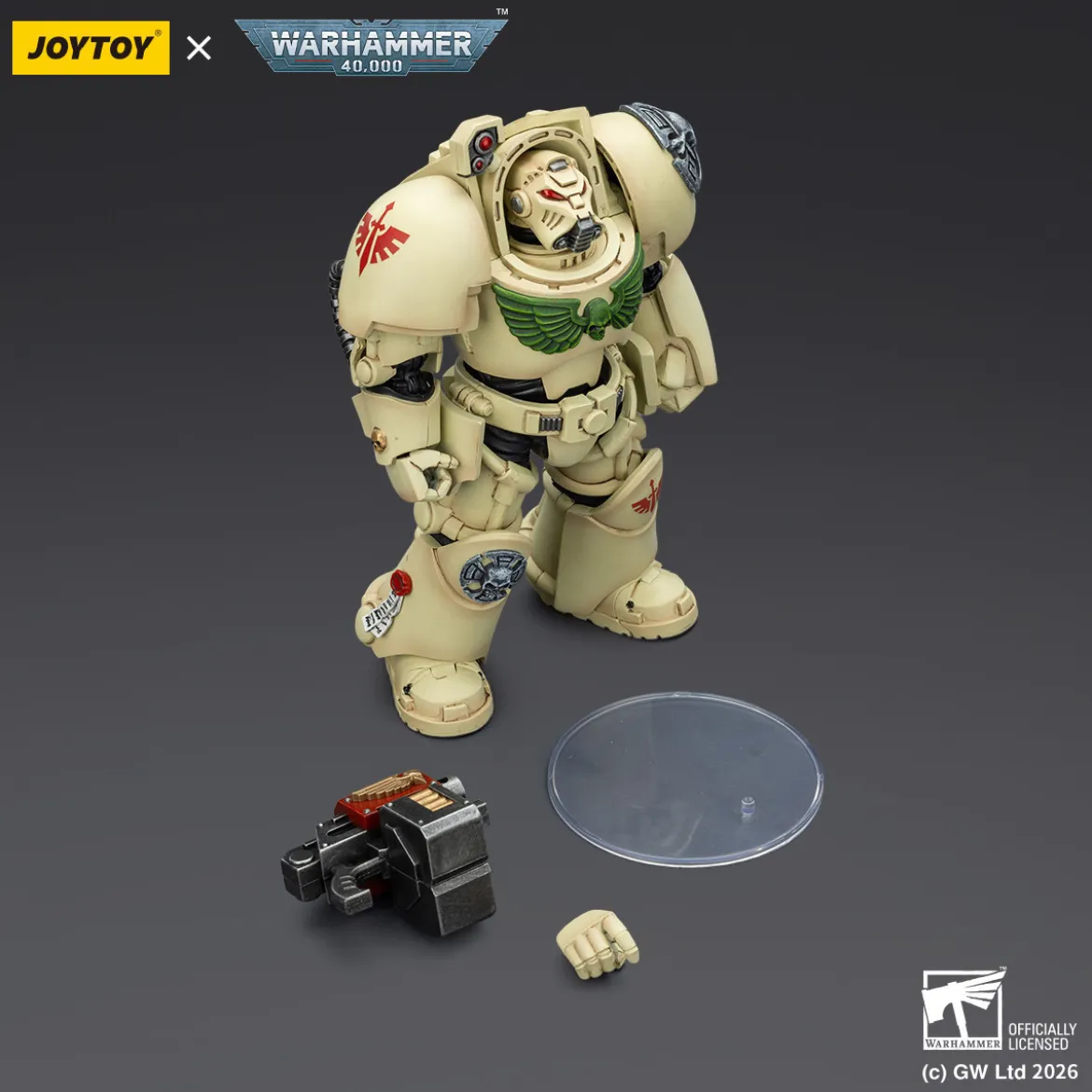 JoyToy Space Marines - Dark Angels - Deathwing Terminator 2 with Power Fist and Storm Bolter 1/18 - Warhammer 40k