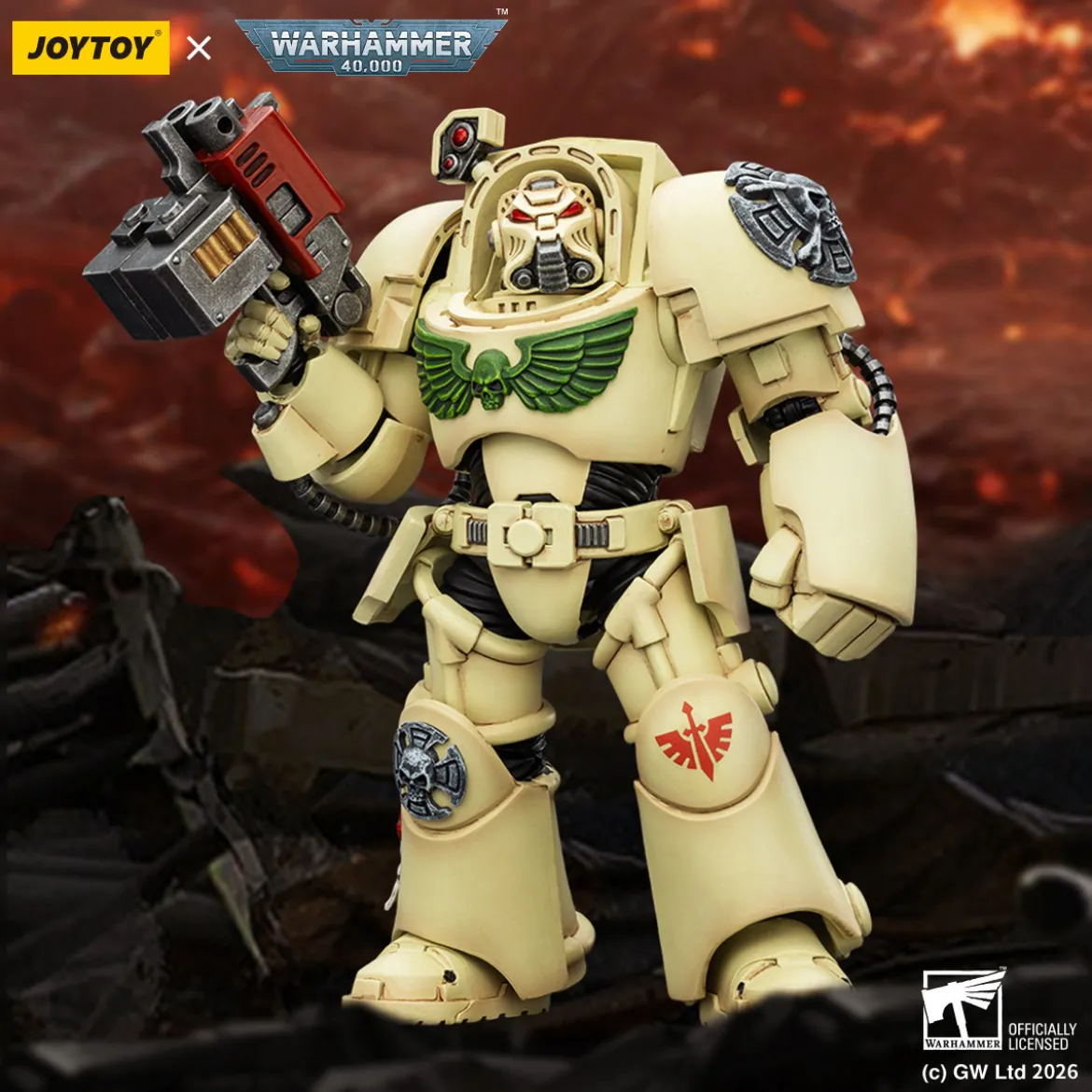 JoyToy Space Marines - Dark Angels - Deathwing Terminator 2 with Power Fist and Storm Bolter 1/18 - Warhammer 40k