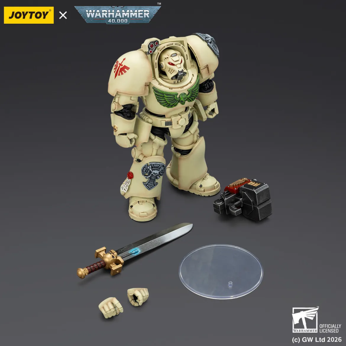 JoyToy Space Marines - Dark Angels - Deathwing Terminator 1 with Power Sword and Storm Bolter 1/18 - Warhammer 40k