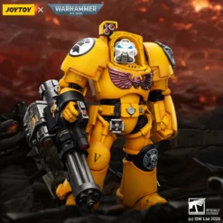 JoyToy Space Marines - Imperial Fists - Terminator 3 with Power Fist and Assault Cannon 1/18 - Warhammer 40k