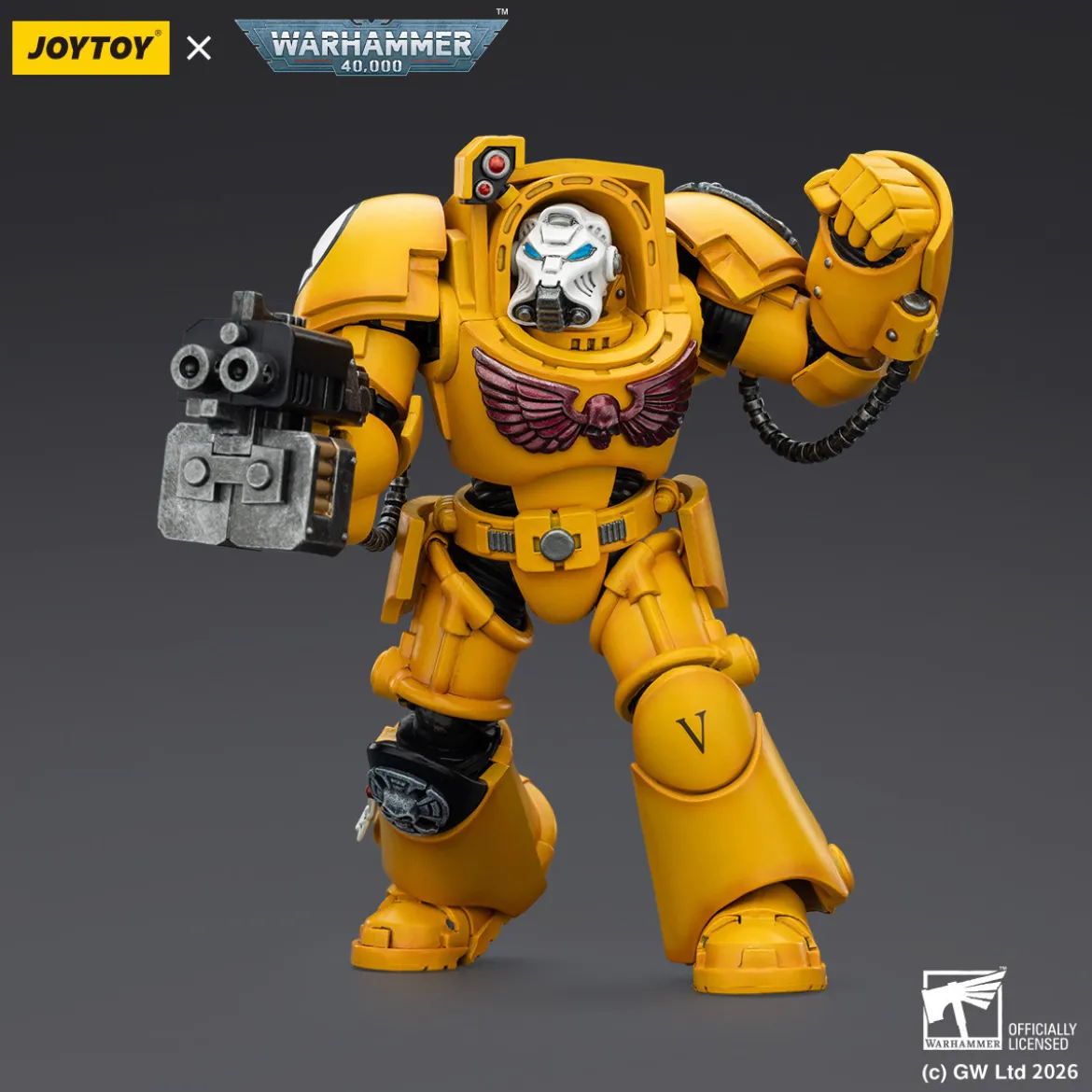 JoyToy Space Marines - Imperial Fists - Terminator 2 with Power Fist and Storm Bolter 1/18 - Warhammer 40k