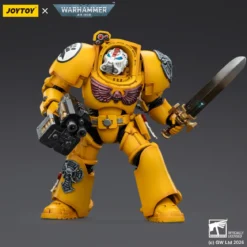JoyToy Space Marines - Imperial Fists - Terminator 1 with Power Sword and Storm Bolter 1/18 - Warhammer 40k