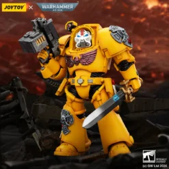 JoyToy Space Marines - Imperial Fists - Terminator 1 with Power Sword and Storm Bolter 1/18 - Warhammer 40k