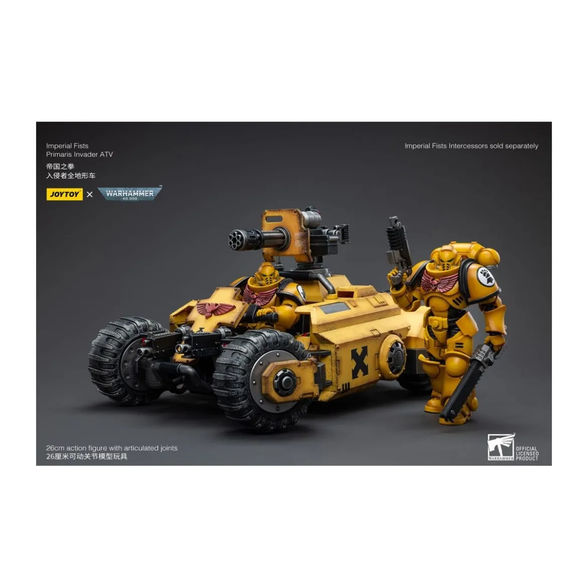 JoyToy Space Marines - Imperial Fists Primaris Invader ATV 1/18 - Warhammer 40K
