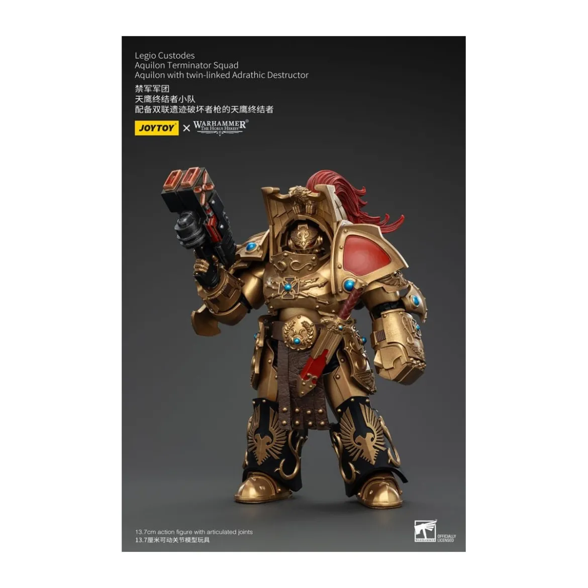 JoyToy Space Marines - Legio Custodes Aquilon Terminator Squad - Aquilon with twin-linked Adrathic Destructor