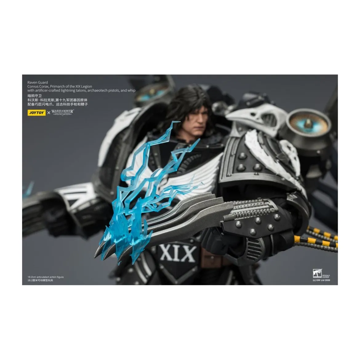 JoyToy Space Marines - Raven Guard - Corvus Corax, Primarch of the XIX Legion 1/18 - Warhammer 40k