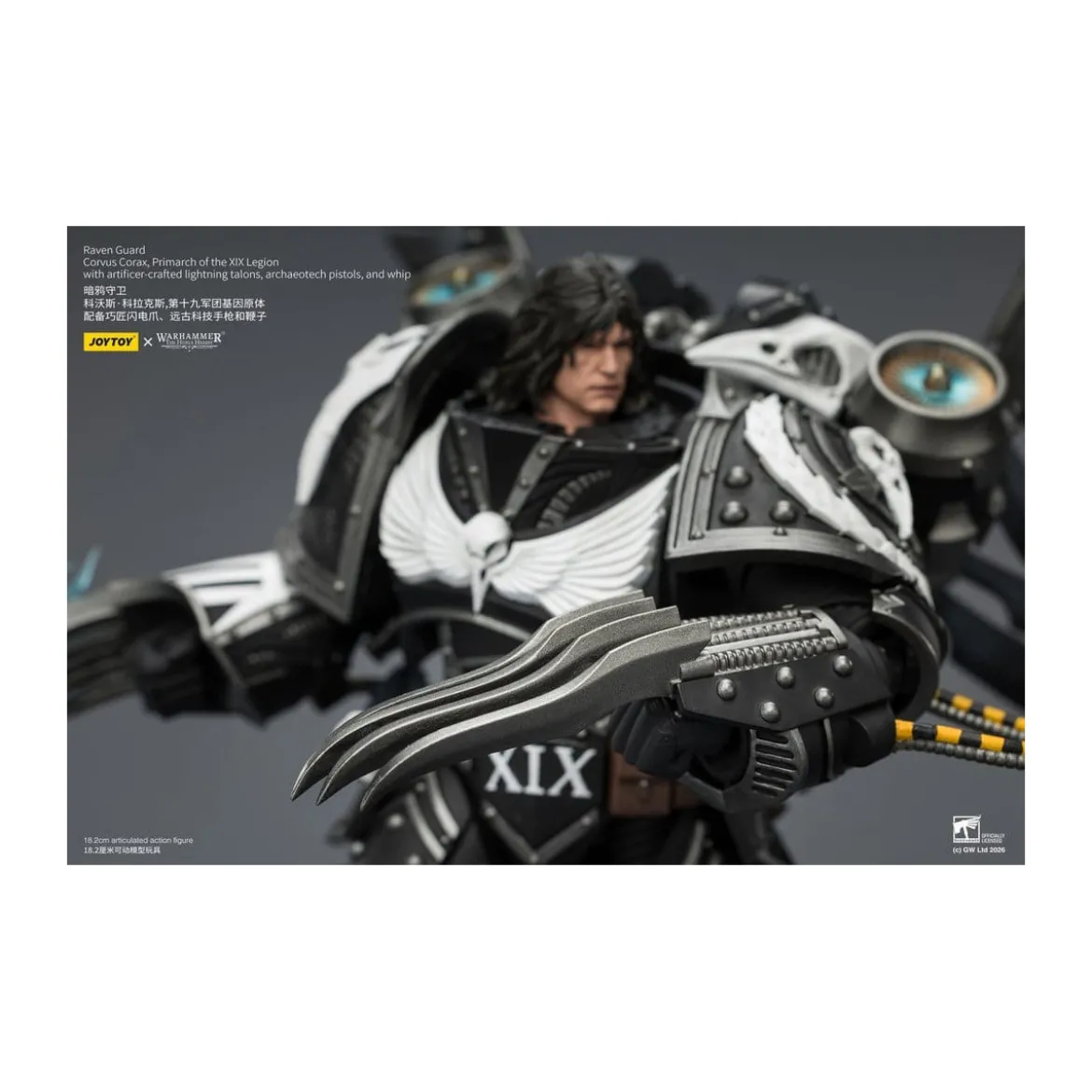 JoyToy Space Marines - Raven Guard - Corvus Corax, Primarch of the XIX Legion 1/18 - Warhammer 40k