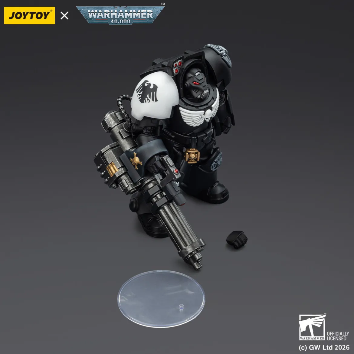 JoyToy Space Marines - Raven Guard - Terminator 3 with Power Fist and Assault Cannon 1/18 - Warhammer 40k
