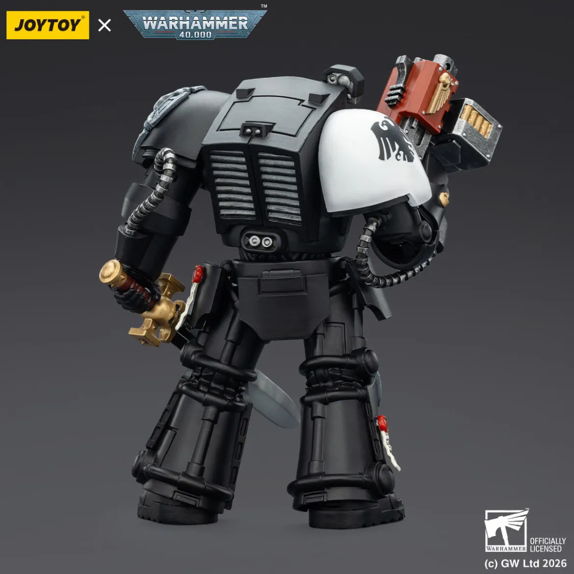 JoyToy Space Marines - Raven Guard - Terminator 1 with Power Sword and Storm Bolter 1/18 - Warhammer 40k